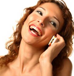 Image of a woman on the phone